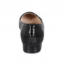 Mocassino da donna in vernice nera tacco 2 - Misure disponibili: 32, 33, 34, 42, 43, 44, 45, 46