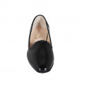 Mocassino da donna in vernice nera tacco 2 - Misure disponibili: 32, 33, 34, 42, 43, 44, 45, 46