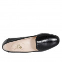 Mocassino da donna in vernice nera tacco 2 - Misure disponibili: 32, 33, 34, 42, 43, 44, 45, 46