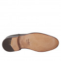 Scarpa elegante stringata derby con puntale da uomo in pelle marrone - Misure disponibili: 36, 37, 38, 46, 47, 48, 49, 50, 51, 52