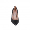 Escarpin pour femmes à bout pointu en cuir noir talon 7 - Pointures disponibles:  31, 34, 35, 43, 44, 45