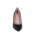 Escarpin à bout pointu pour femmes en cuir verni noir talon 7 - Pointures disponibles:  31, 33, 34, 35, 42, 43, 44, 45