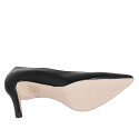 Escarpin à bout pointu pour femmes en cuir verni noir talon 7 - Pointures disponibles:  31, 33, 34, 35, 42, 43, 44, 45