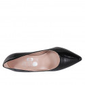 Escarpin à bout pointu pour femmes en cuir verni noir talon 7 - Pointures disponibles:  31, 33, 34, 35, 42, 43, 44, 45