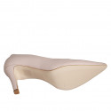 Decolté a punta da donna in pelle nude tacco 7 - Misure disponibili: 31, 32, 33, 35, 42, 43, 44, 45