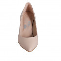 Zapato de salon en charol nude tacon 7 - Tallas disponibles:  31, 32, 33, 34, 35, 43, 44, 45