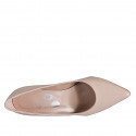 Zapato de salon en charol nude tacon 7 - Tallas disponibles:  31, 32, 33, 34, 35, 43, 44, 45