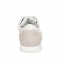 Chaussure sportif pour hommes avec lacets en daim et tissu beige - Pointures disponibles:  46, 47, 48, 49, 50, 51, 52