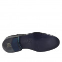 Chaussure richelieu à lacets pour hommes en cuir noir avec bout droit - Pointures disponibles:  36, 37, 38, 48, 49, 50, 51, 52