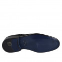 Scarpa stringata derby da uomo in pelle nera con lavorazione Brogue - Misure disponibili: 36, 37, 38, 46, 47, 48, 49, 50, 51, 52