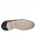 Men's loafer with accessory in taupe suede - Available sizes:  36, 37, 38, 46, 47, 48, 49, 50, 51, 52