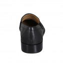 Mocasin elegante para hombre en piel de color negro - Tallas disponibles:  36, 37, 38, 46, 47, 48, 49, 50, 51, 52