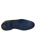 Mocasin elegante para hombre en piel de color negro - Tallas disponibles:  36, 37, 38, 46, 47, 48, 49, 50, 51, 52