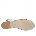 Sandalia para mujer en piel blanca tacon 2 - Tallas disponibles:  32, 33, 34, 35, 42, 43, 44, 45, 46