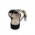 Mule para mujer en gamuza negra con hebilla y elastico tacon 3 - Tallas disponibles:  32, 33, 34, 35, 42, 43, 44, 45