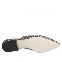 Zapato destalonado para mujer en gamuza moteada tacon 2 - Tallas disponibles:  32, 33, 34, 35, 42, 43, 44, 45