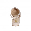 Chaussure ouverte au talon pour femmes en cuir rose clair talon 2 - Pointures disponibles:  32, 33, 34, 35, 42, 43, 44, 45