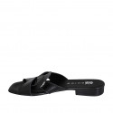 Sabot da donna in vernice nera tacco 2 - Misure disponibili: 32, 33, 34, 35, 42, 43, 44, 45