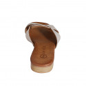 Mule para mujer en charol crema tacon 2 - Tallas disponibles:  32, 33, 34, 35, 42, 43, 44, 45