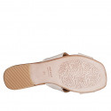 Mule para mujer en charol crema tacon 2 - Tallas disponibles:  32, 33, 34, 35, 42, 43, 44, 45