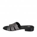 Mule pour femmes en tissu corde scintillant argent talon 2 - Pointures disponibles:  32, 33, 34, 35, 42, 43, 44, 45