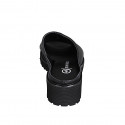 Sabot pour femmes en cuir noir talon 4 - Pointures disponibles:  33, 34, 35, 42, 43, 44, 45