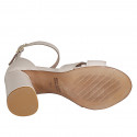 Zapato abierto para mujer con cinturon en charol rosado claro tacon 7 - Tallas disponibles:  32, 33, 34, 35, 42, 43, 44, 45