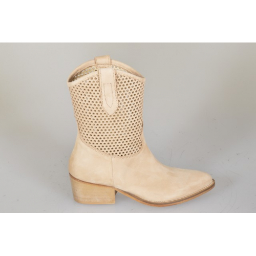 Woman's texan ankle boot with half...