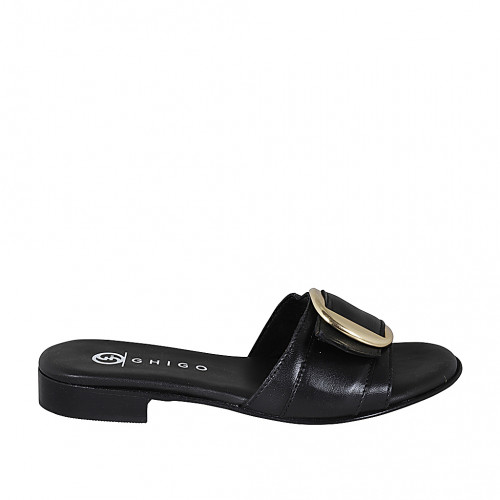 Woman's mules with buckle in black...