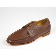 Men's laced shoe in brown leather - Available sizes:  52