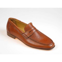 Men's loafer in brown leather - Available sizes:  52