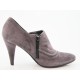 Highfronted pump with zipper in taupe suede heel 8 - Available sizes:  42