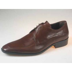 Chaussure derby à lacets en cuir marron - Pointures disponibles:  50