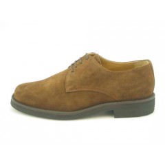 Men's laced shoe in light brown suede - Available sizes:  36