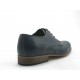 Zapato derby para hombre con cordones y decoraciones a punta de ala en piel de color azul  - Tallas disponibles:  38