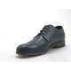 Zapato derby para hombre con cordones y decoraciones a punta de ala en piel de color azul  - Tallas disponibles:  38