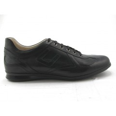 Chaussure à lacets pour hommes en cuir noir - Pointures disponibles:  37