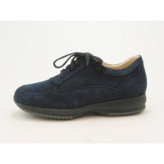 Zapato deportivo con cordones para hombre en gamuza de color azul oscuro - Tallas disponibles:  46