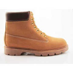 Botin con cordones para hombre en piel de color ocre y marron - Tallas disponibles:  47