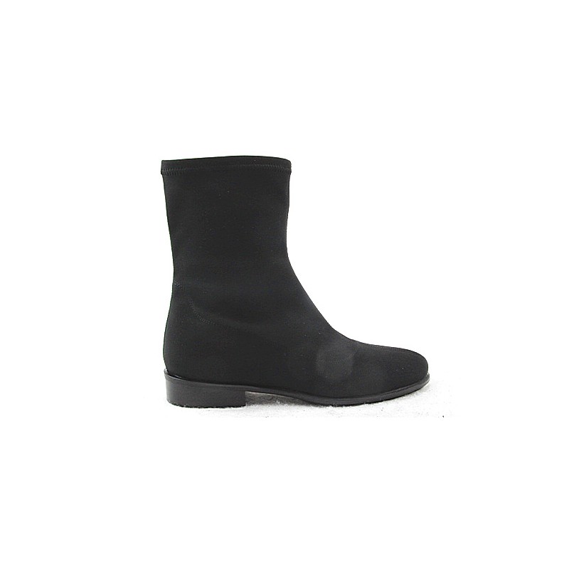 black elastic ankle boots