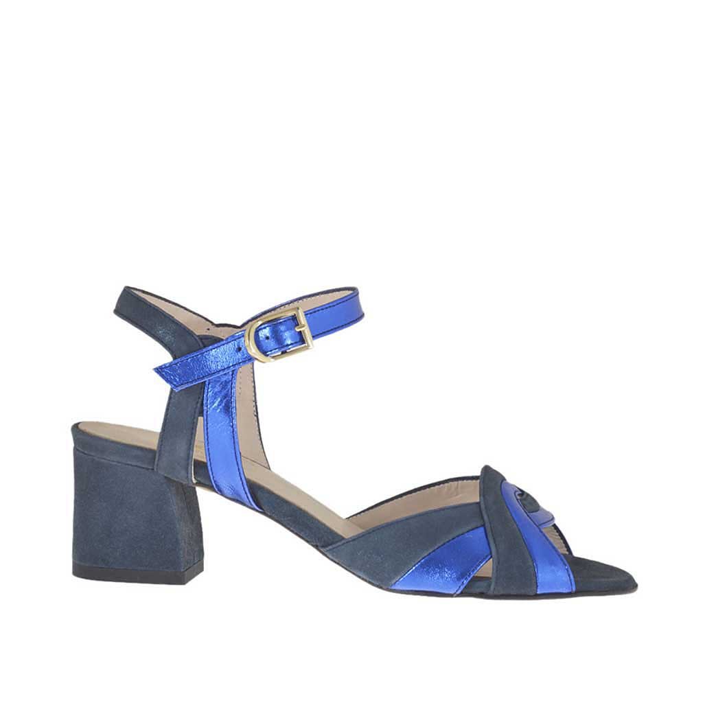 blue suede strappy heels