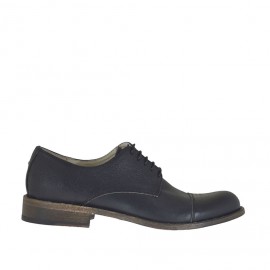 Scarpa stringata elegante con puntale da uomo in pelle nera - Misure disponibili: 37, 50