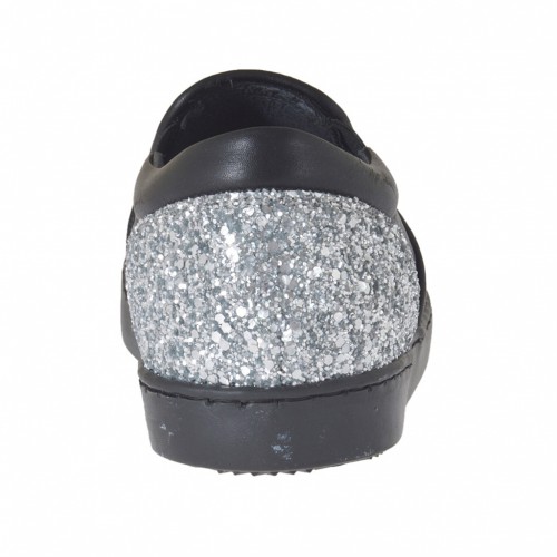 silver glitter wedge heel 2