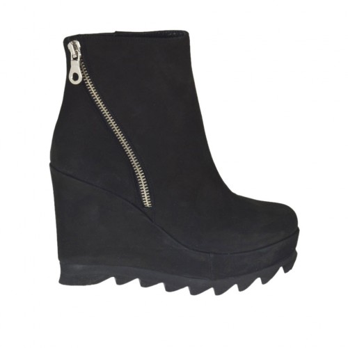 black nubuck ankle boots