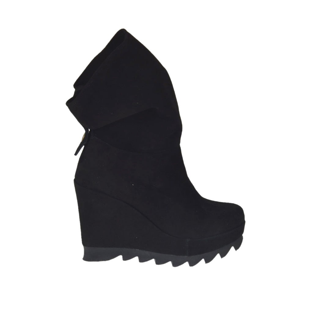 suede wedge ankle boots