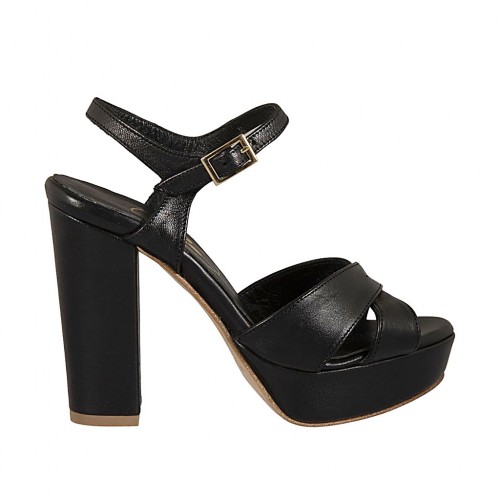 sandalias mujer negras tacon