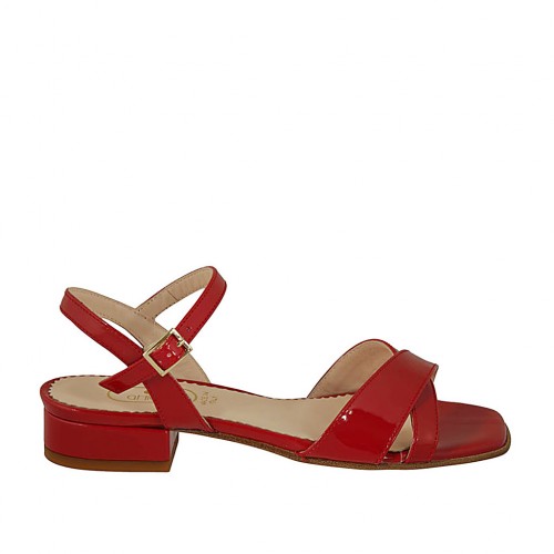 patent leather sandals with straps