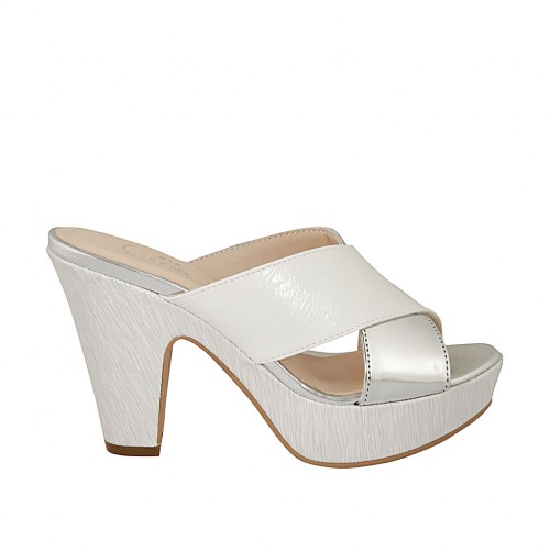 white platform mules