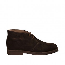 Chaussure sportif pour hommes avec lacets en daim marron - Pointures disponibles:  46