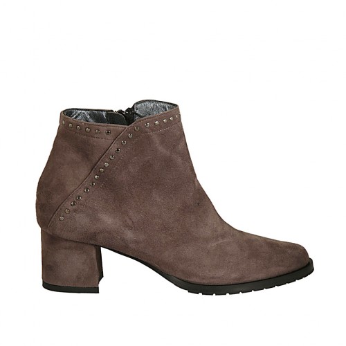 taupe suede ankle boots